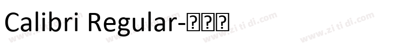 Calibri Regular字体转换